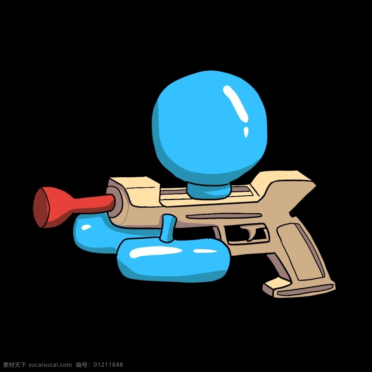 蓝色 水枪 装饰 插画 蓝色的水枪 漂亮的水枪 创意水枪 立体水枪 精美水枪 卡通水枪 玩具水枪