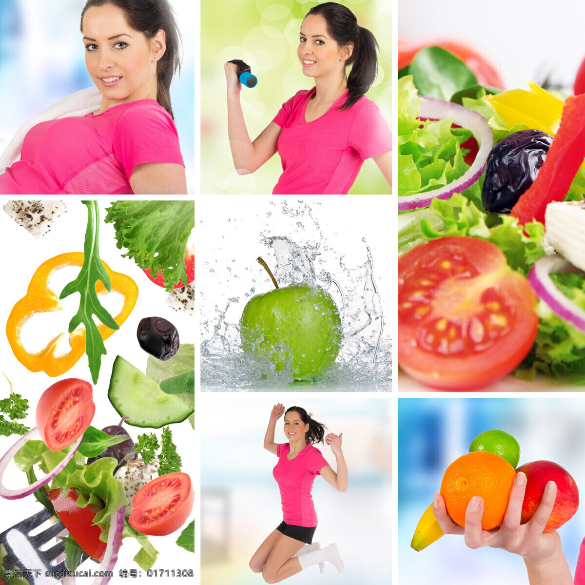 减肥 女人 蔬菜 尺子 运动 水果 西红柿 瘦身 食物 食材 生活人物 人物图片