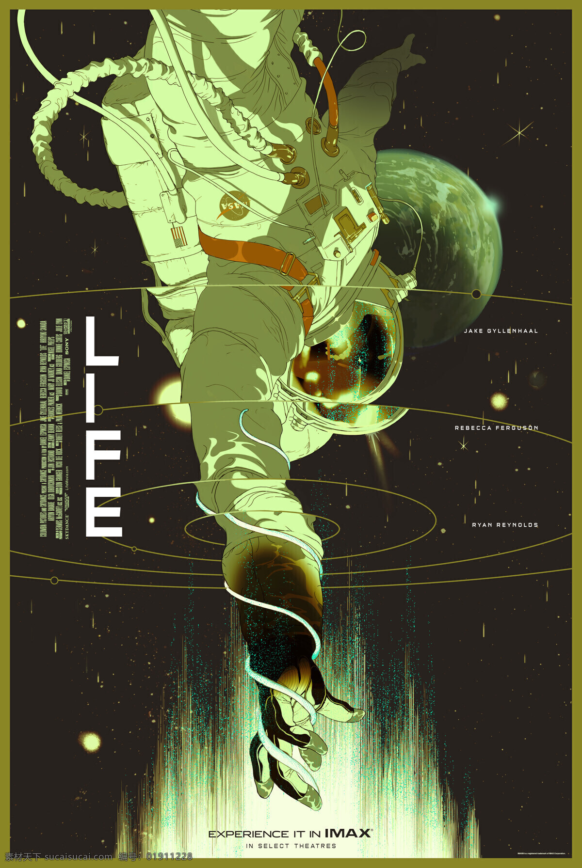 异星觉醒 异星智慧 生命 国际空间站 宇航员 异形 外星人 电影海报 2017 movie material 文化艺术 影视娱乐