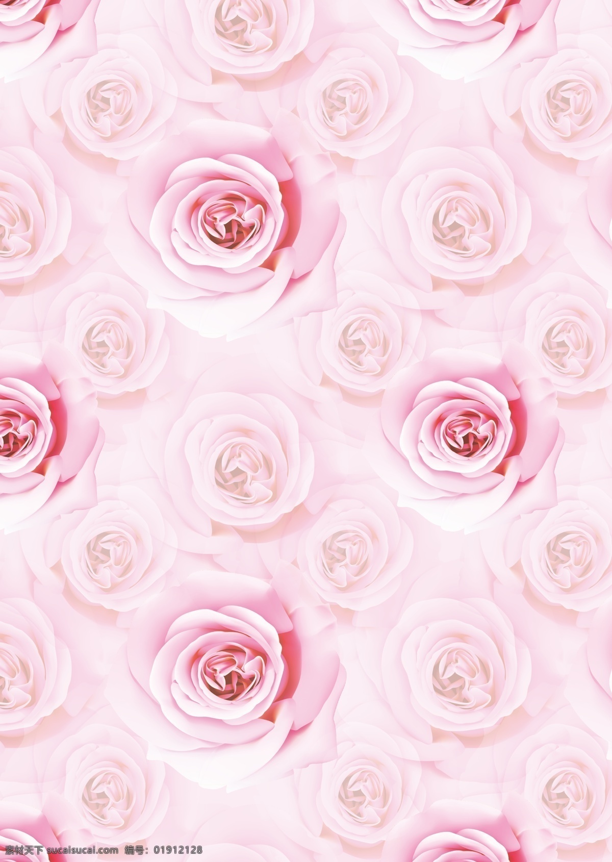玫瑰平铺背景 ai格式 玫瑰背景 包装 服装印花 背景素材
