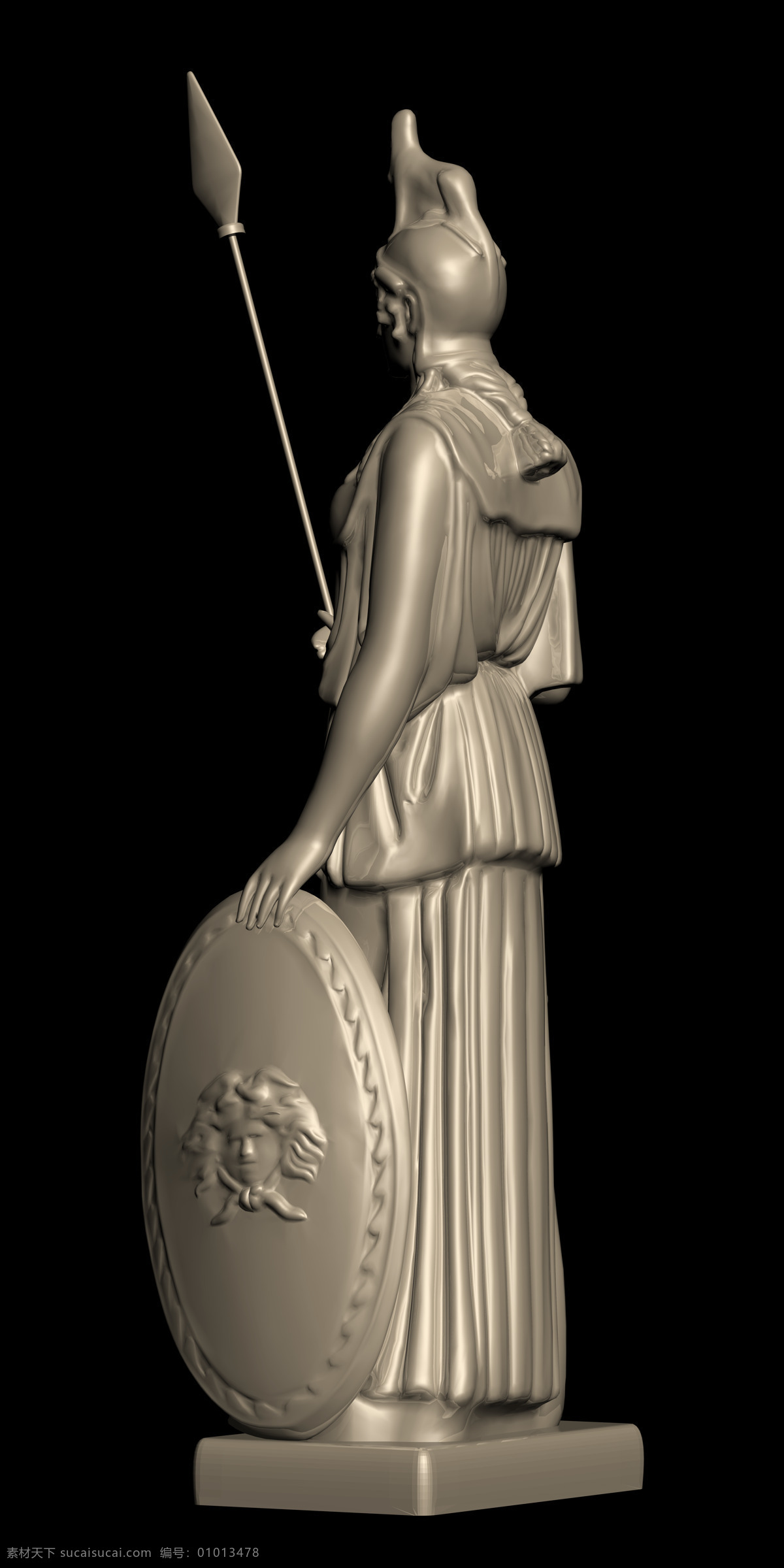 雅典娜 雕像 木雕 黑胡桃木雕 古希腊神话 古希腊神雕像 3d作品 3d设计