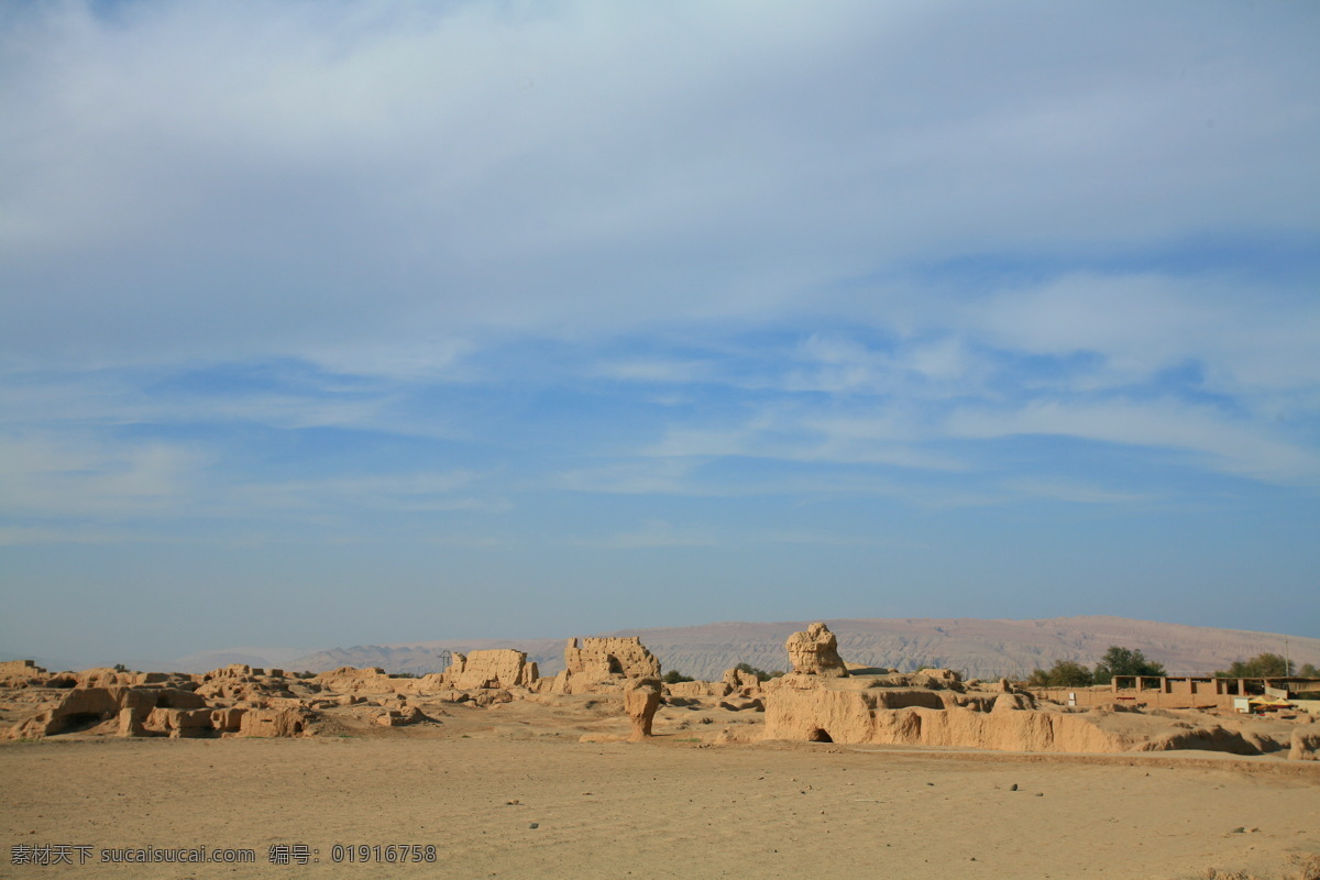 沙漠摄影 土墙 沙漠 旅游风景 沙漠古迹 自然风光 自然风景 自然景观