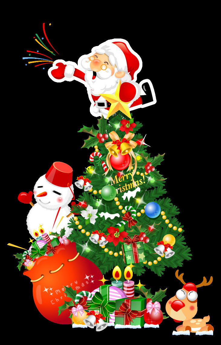 喜庆 圣诞 节日 元素 卡通圣诞元素 麋鹿 圣诞老人 圣诞礼物 圣诞免抠元素 圣诞树 圣诞素材 圣诞元素下载 雪人