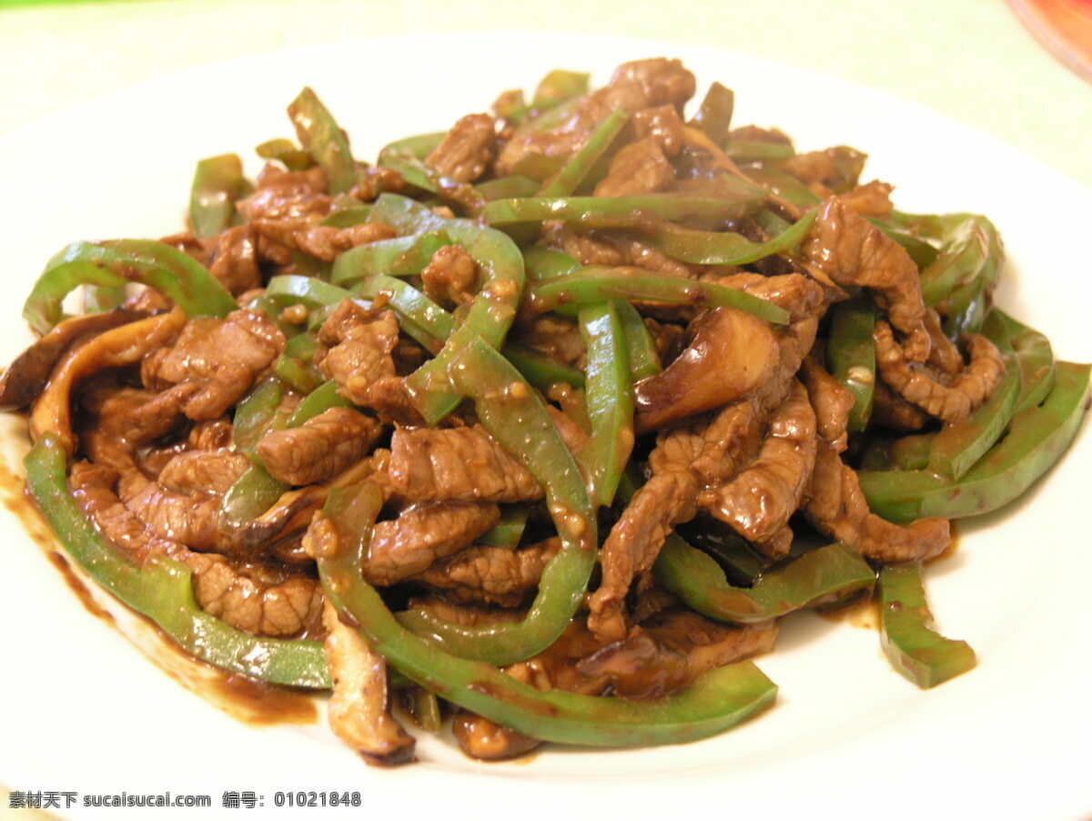 大众 家常菜 青椒肉丝 猪肉丝 绿椒 配以各种调料 大火速炒 稍勾芡 肉嫩椒脆 南方菜系 传统菜谱 美食天下 传统美食 餐饮美食