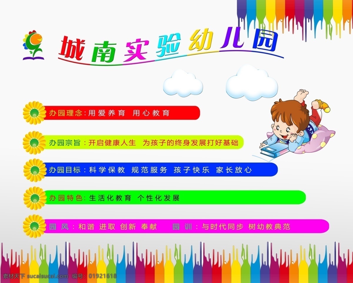 幼儿园 展板 彩色墙 原创设计 原创展板