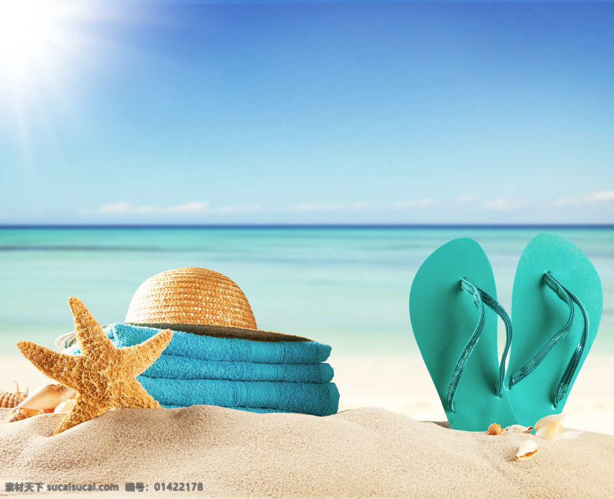 阳光 夏季 热带 海滩 夏日 盛夏 炎热 沙滩 大海 海边 海水浴场 海洋 人字拖 拖鞋 度假 旅游 海星 夏天来了 生活百科 娱乐休闲