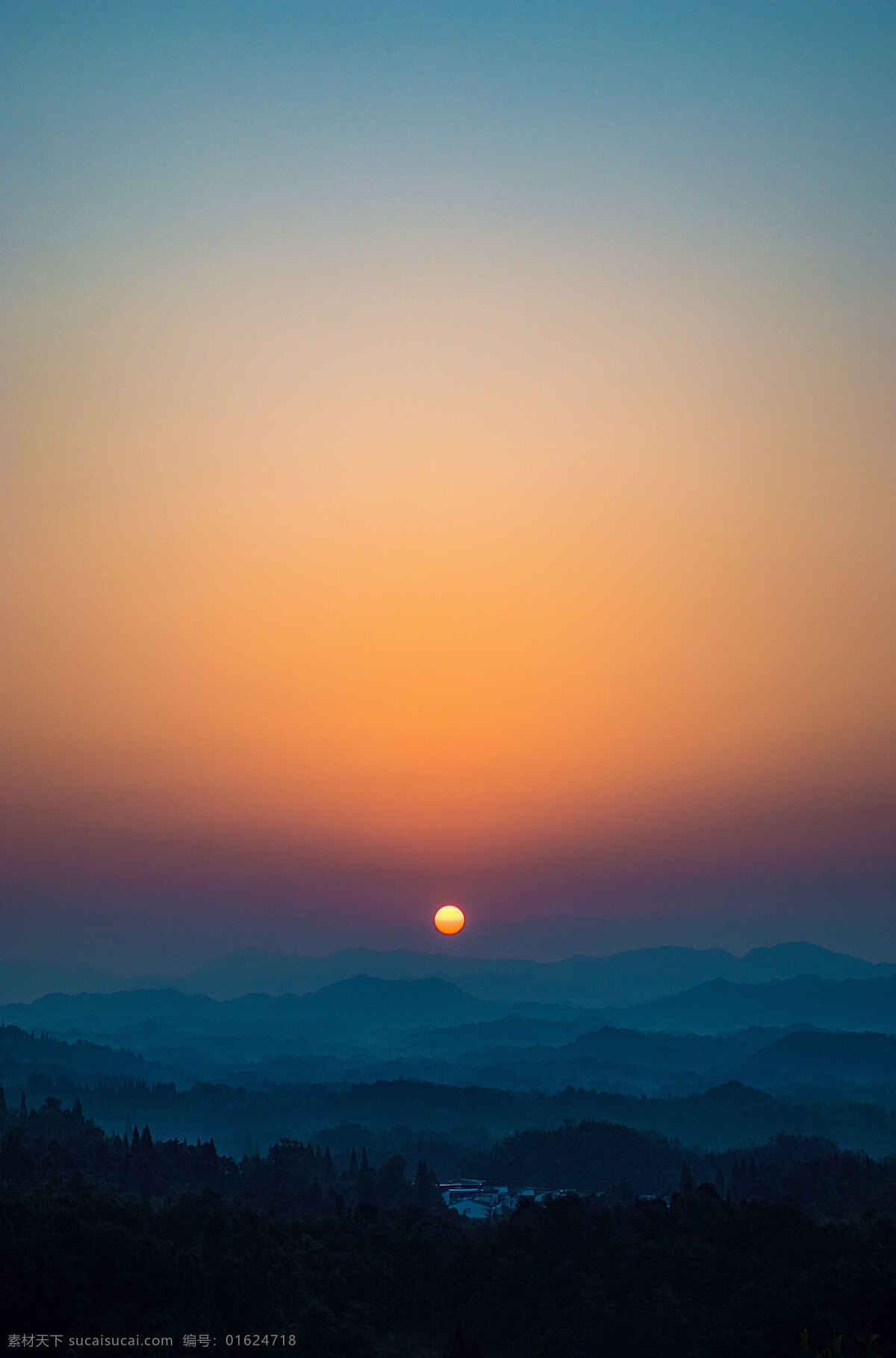 太阳 山 日出 都江堰 红 旅游摄影 国内旅游