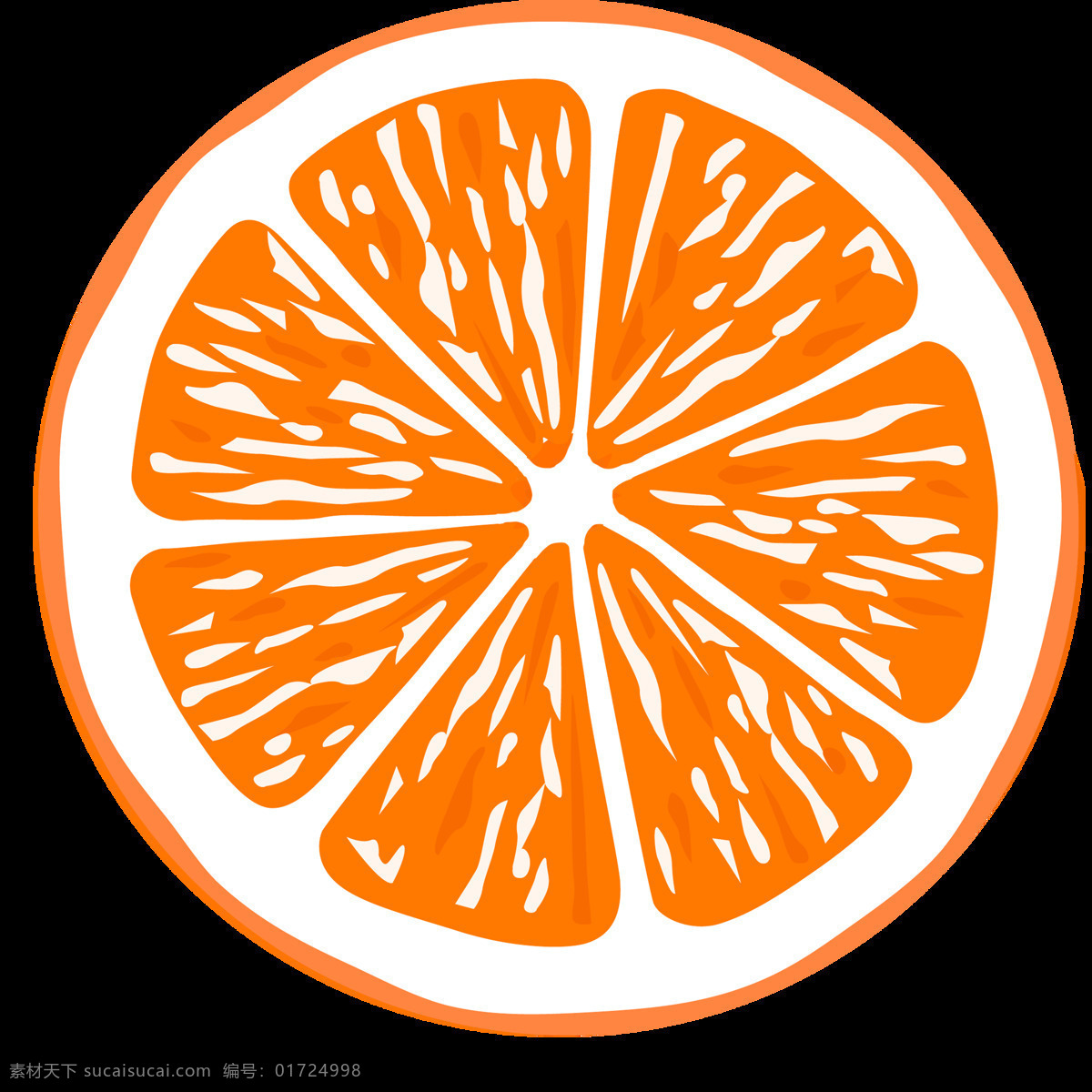 橙子图片 橙子 橙色 切片 透明