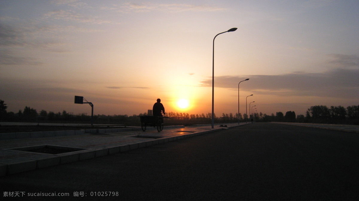 篮球场 日出 自然风景 自然景观 篮球场日出 日出景象 广角