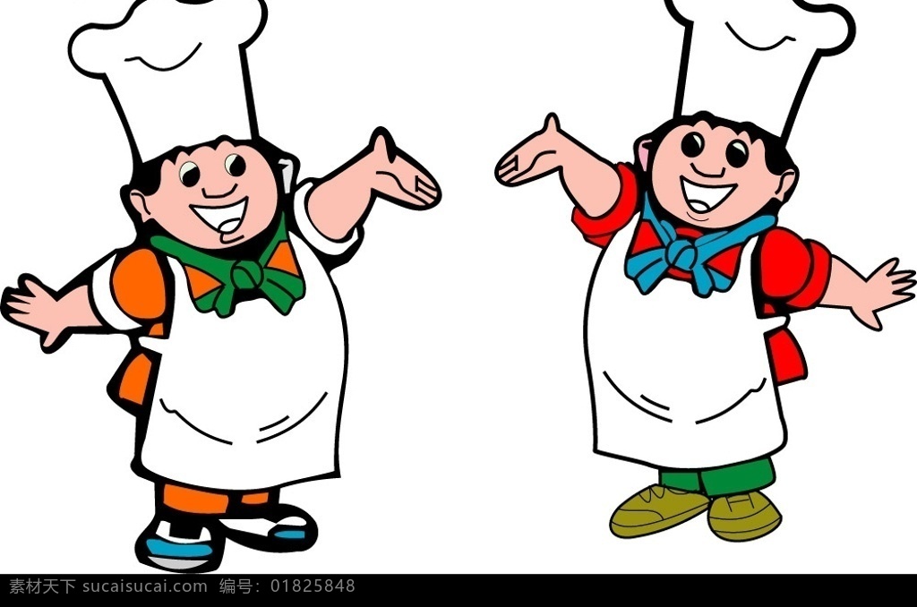 厨师小孩 可用 作 商标设计 矢量人物 儿童幼儿 矢量图库