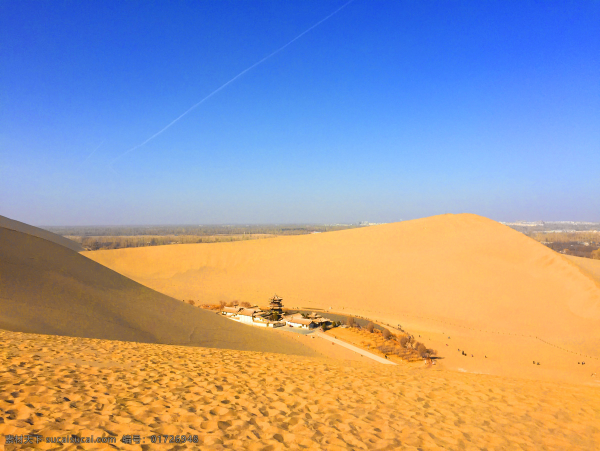 月牙泉 鸣沙山 沙漠 敦煌 景色 旅游摄影 国内旅游