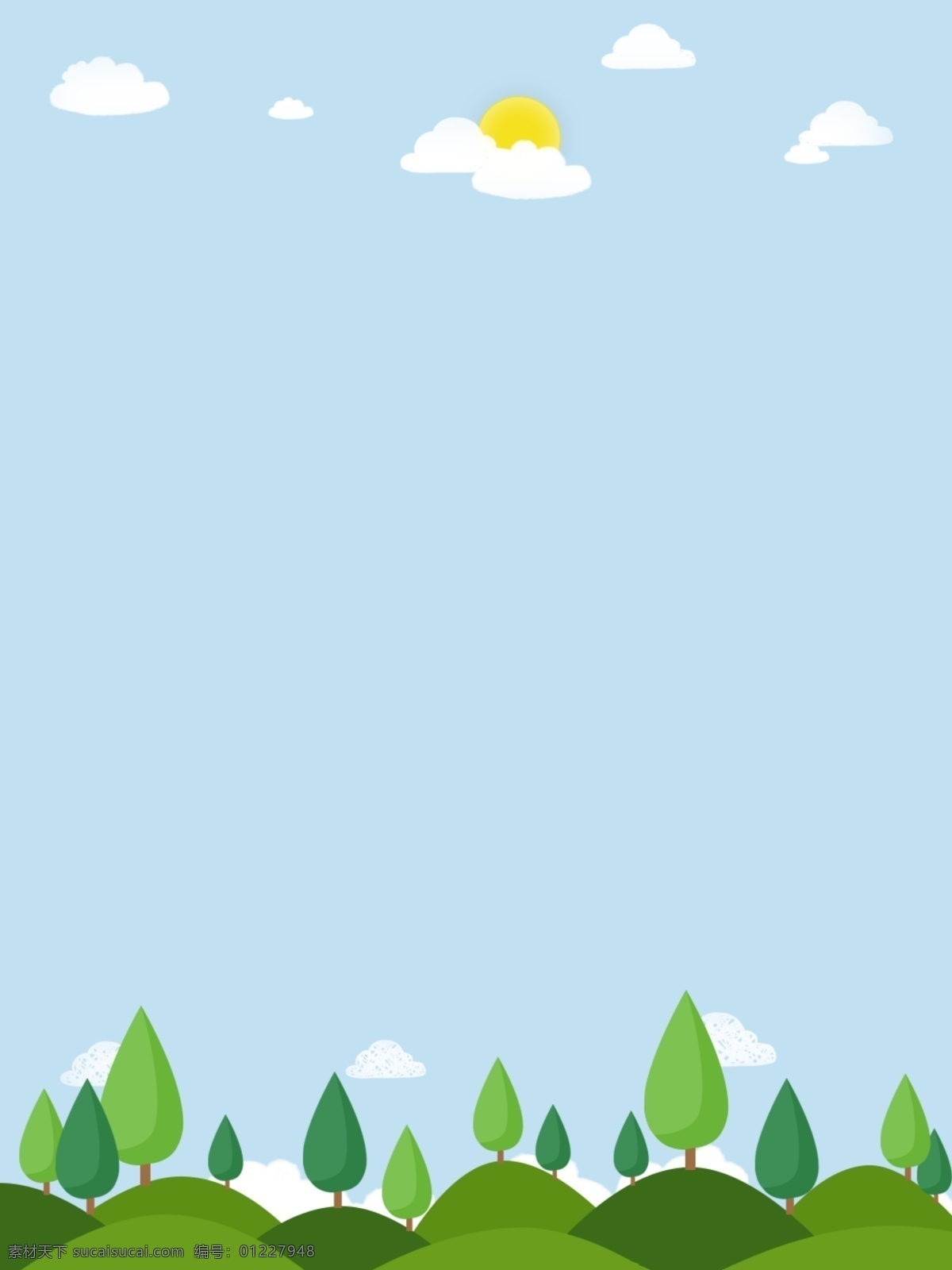 全 原创 小 清新 蓝天 白云 森林 假期 休闲 出游 背景 小清新 简约 假期出游 晴天 树