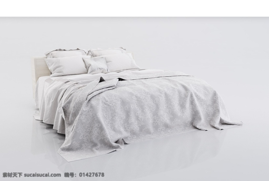 床单 枕头 被子 床模型 单体模型 max模型 布制品 vray 模型下载 高精度 布艺 制品 模型 环境设计 室内设计 max