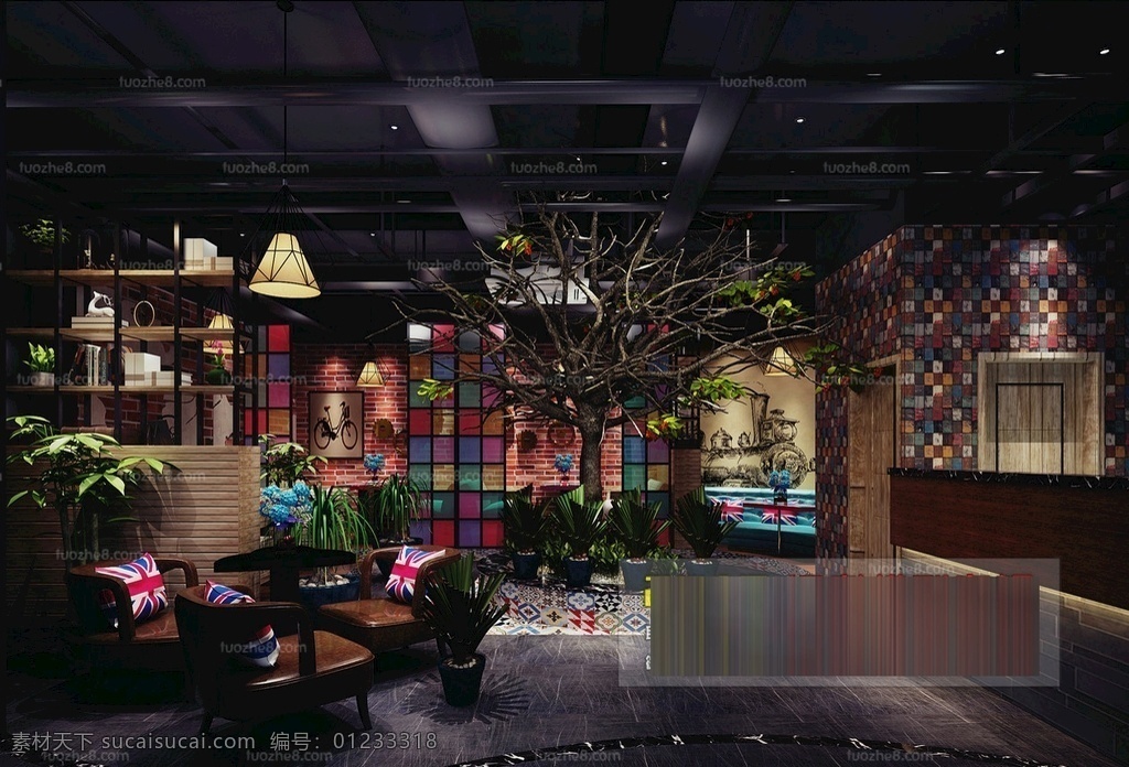 工装 餐厅 家居 家装 酒席 模板 效果 3d设计 室内模型 max