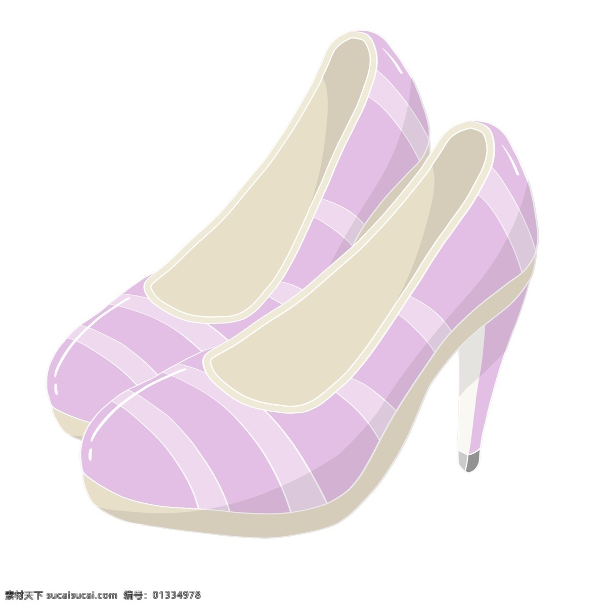 紫色 女性 高跟鞋 插画 紫色的高跟鞋 女性高跟鞋 漂亮的高跟鞋 条纹高跟鞋 气质高跟鞋 高跟鞋插画