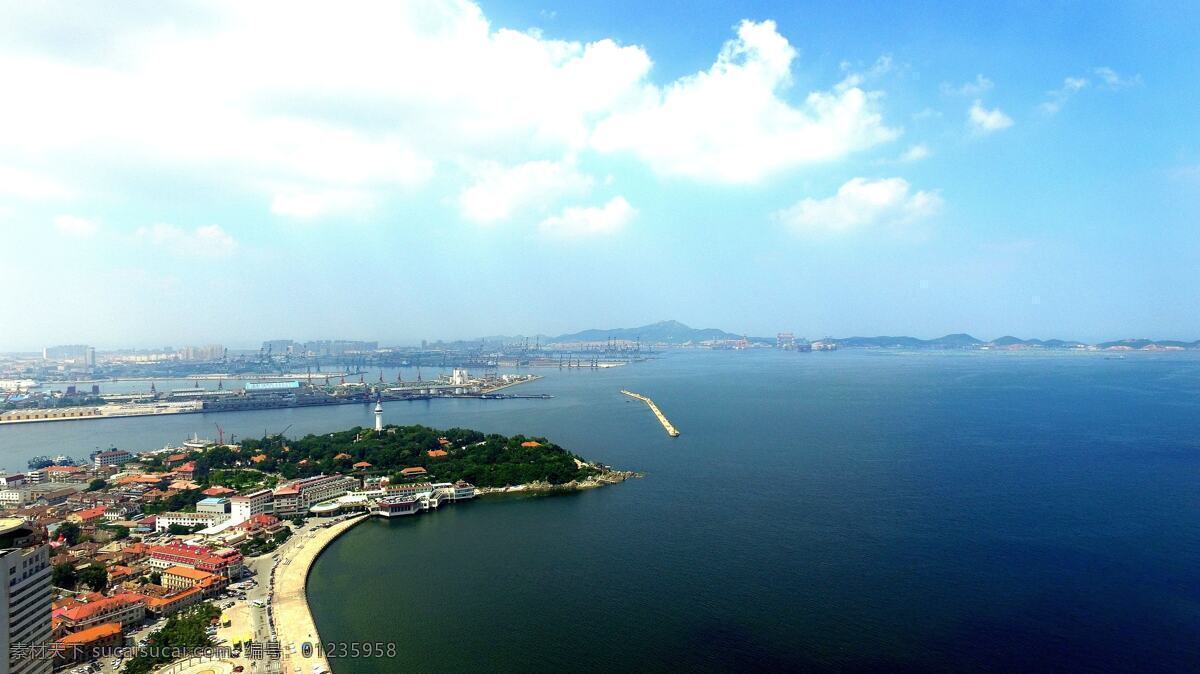 烟台山 烟台 灯塔 大海 海 自然景观 自然风景