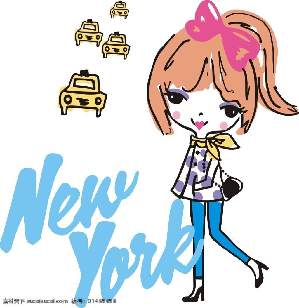 new york 小女孩 汽车 纽约 白色