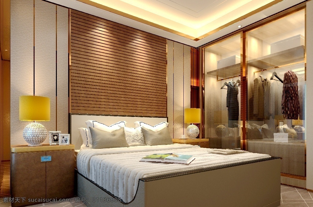 新 中式 现代 混 搭 家装 效果图 时尚 大气 卧室 新中式 复古 轻奢 舒适 实用 混搭