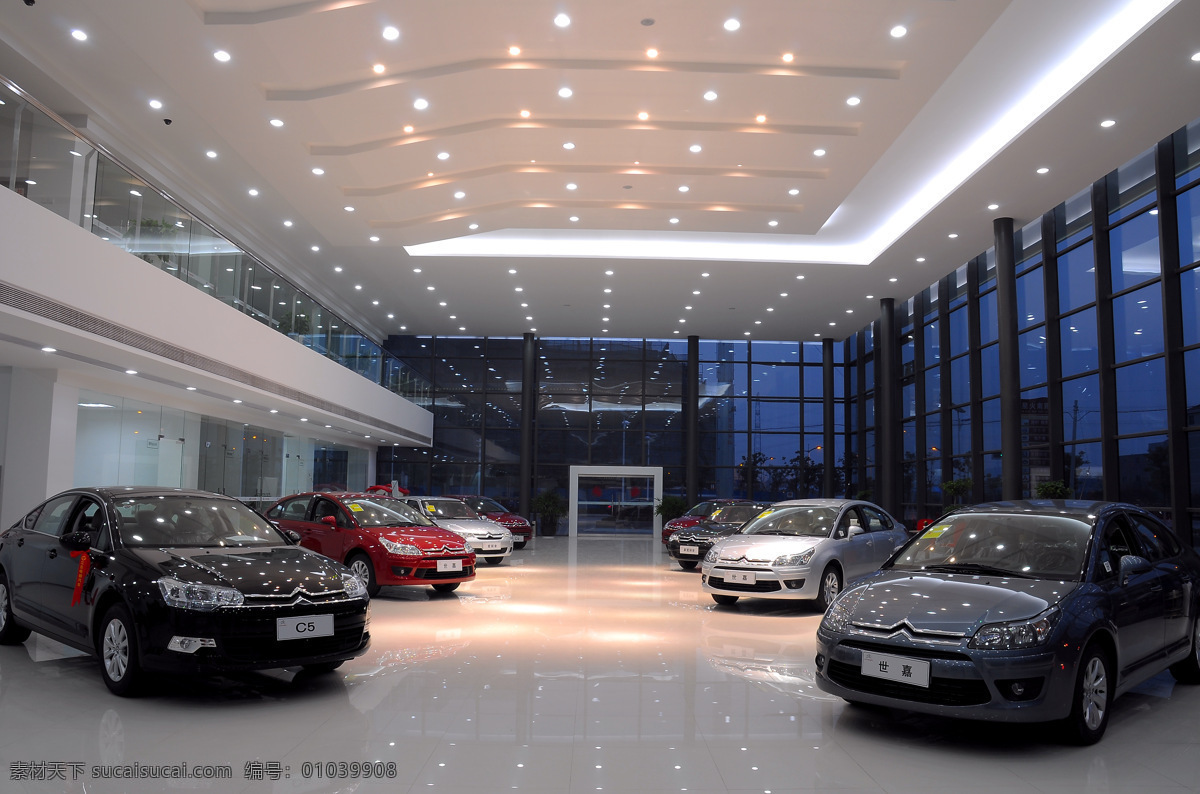 汽车 4s 店 展厅 4s店 东风雪铁龙 交通工具 现代科技