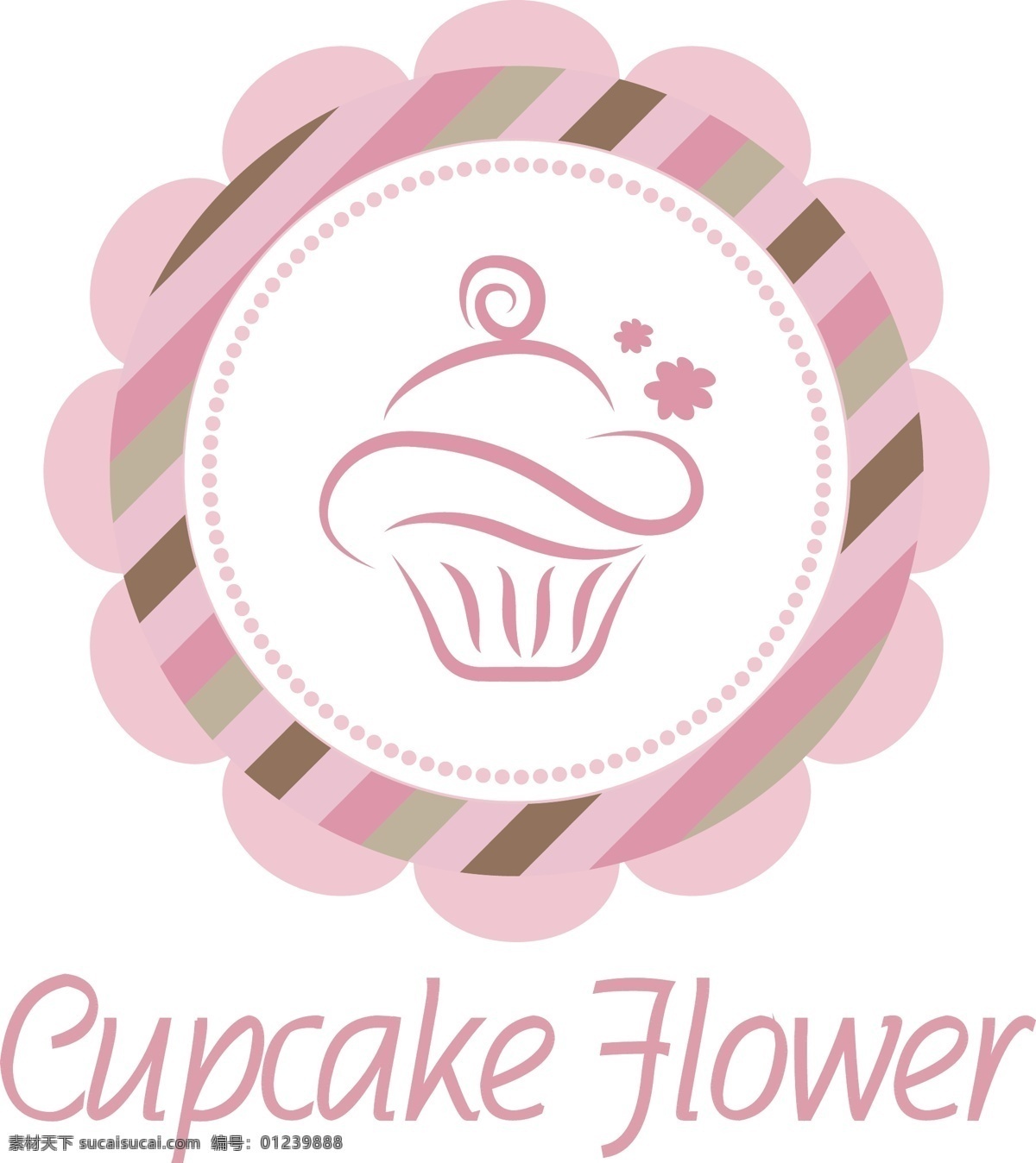 面包店标志 面包店 蛋糕店 粉色 可爱 标志 logo 烘焙 花环 浪漫 标志图标 公共标识标志