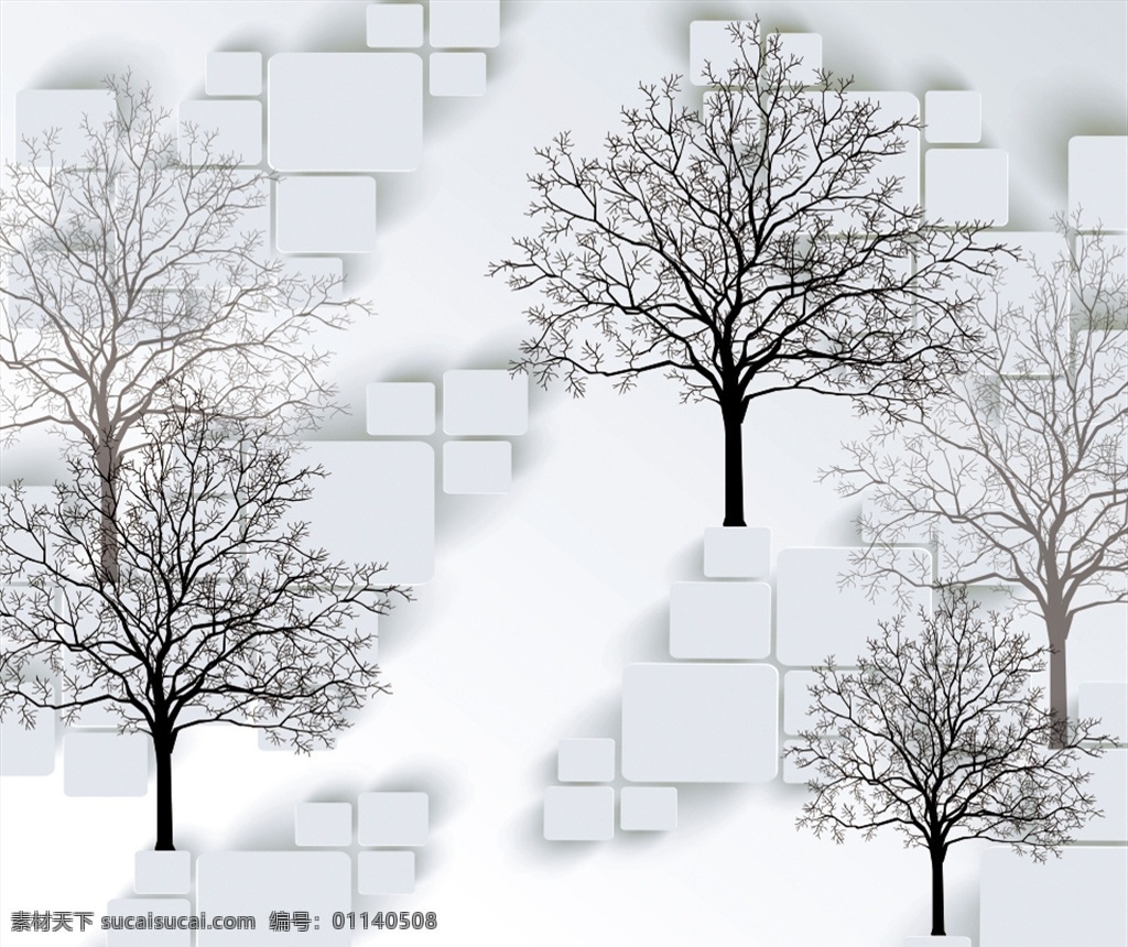 3d 立体 抽象 手绘 树 背景 墙 电视背景墙 3d设计 3d作品