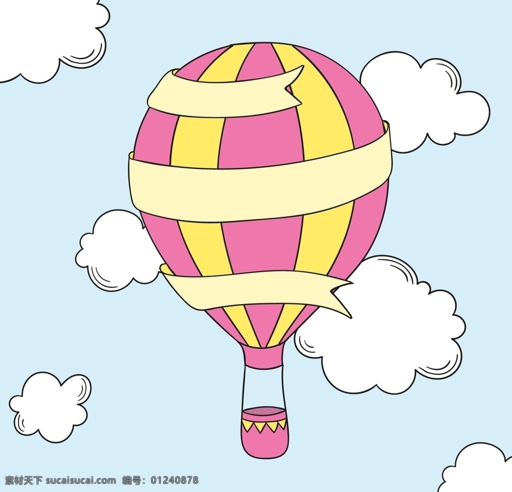 手工 绘制 热气球 气球 运输 绘画 空气 飞行 手绘