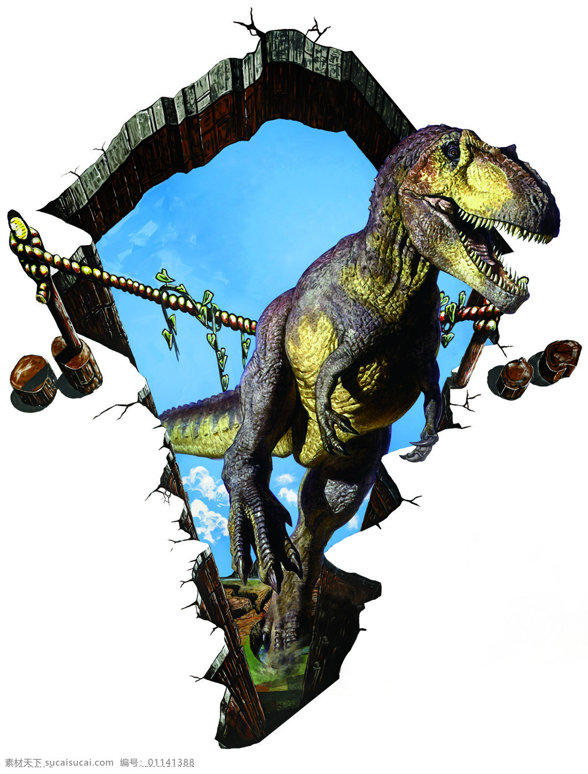 3d 动漫 侏罗纪 恐龙 背景 墙 背景墙 3d渲染 3d模型 效果图