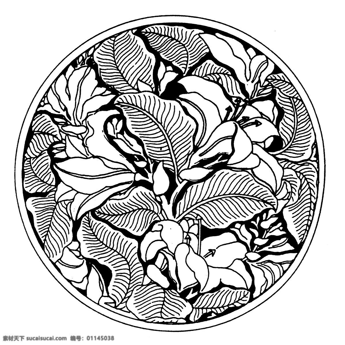 装饰图案 元明时代图案 中国 传统 图案 327 设计素材 书画美术 白色