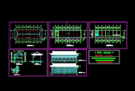 cad素材 cad 整体 案例 古建施工图 dwg 黑色