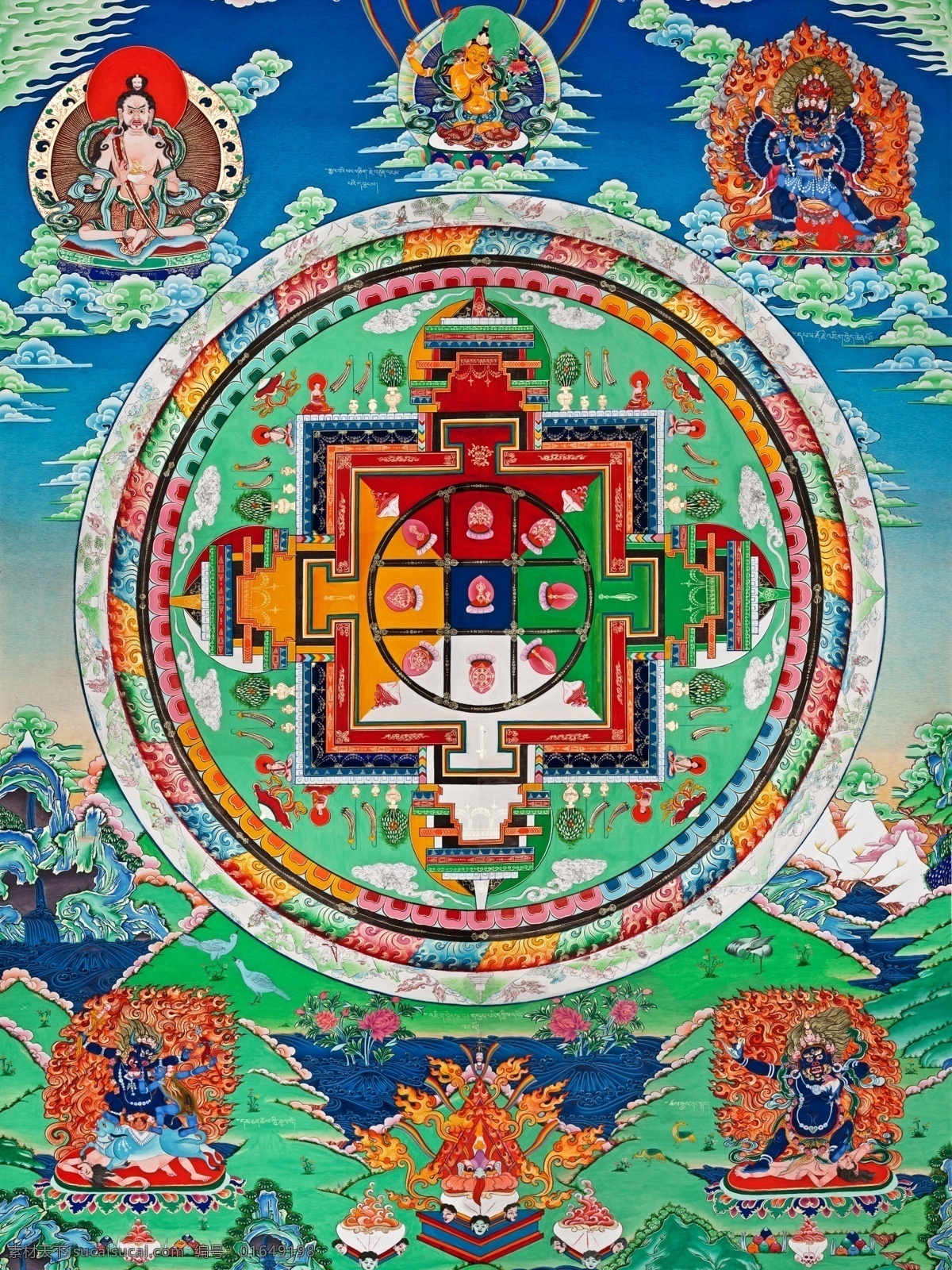 大 威德 十 三 尊 坛 城 大威德十三尊 唐卡 坛城 坦诚 大威德 文化艺术 传统文化
