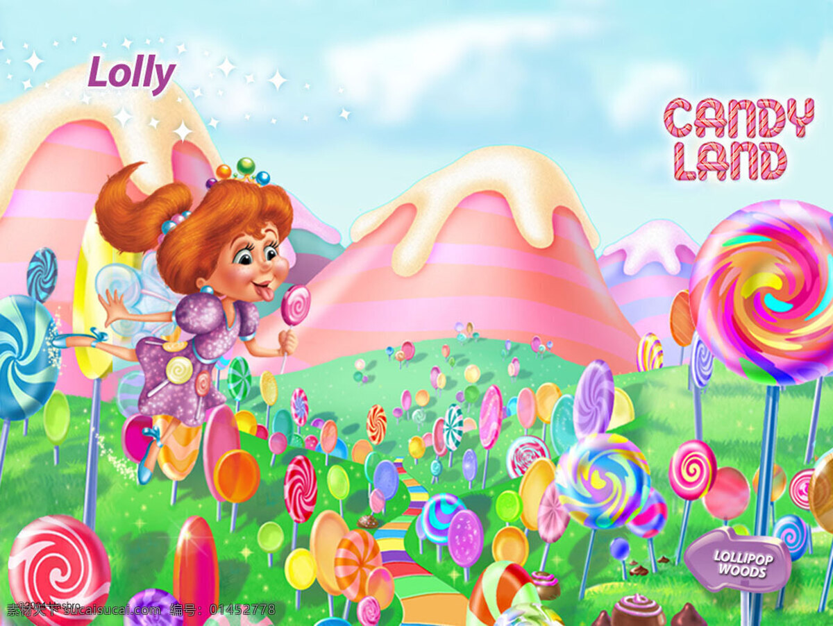 candy land 公主 糖果乐园 卡通 动漫 可爱