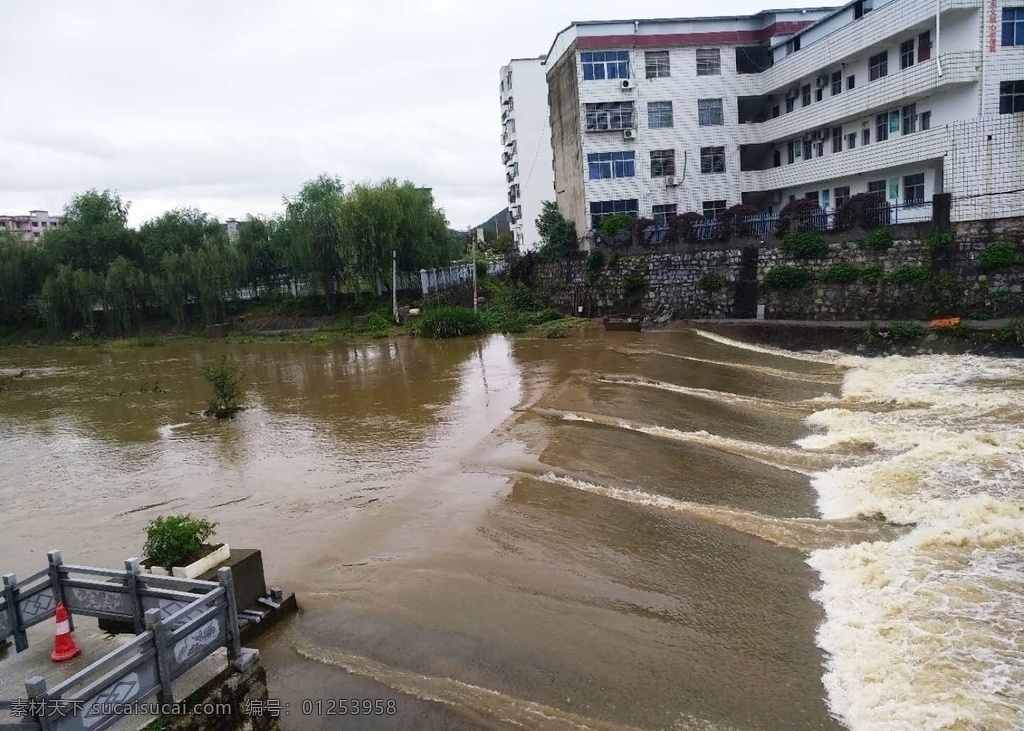 洪水图片 洪水 河水 大水 混黄的大水 李婆墩 雨后山洪 自然景观 山水风景