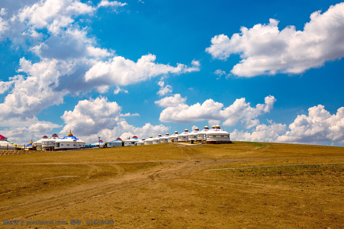 草原蒙古包 内蒙古 呼伦贝尔 草原 蓝天 白云 大 旅游摄影 国内旅游