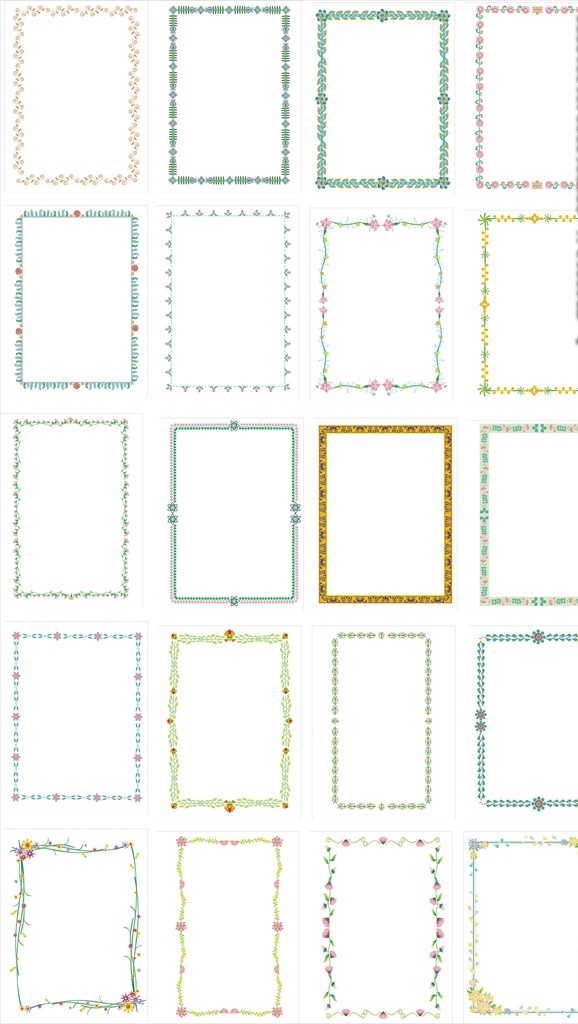 花草边框 边框 花边 花框 框 底纹边框 花边花纹