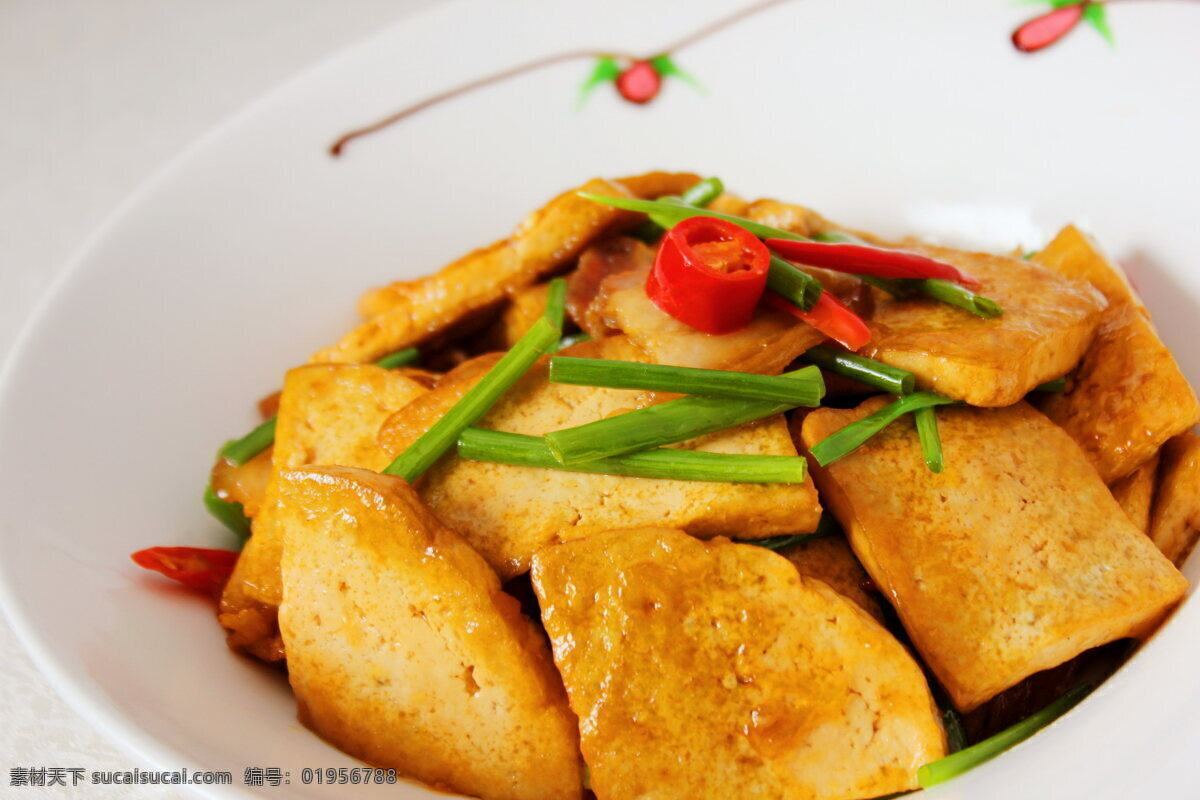 油炸豆腐 家常豆腐 清淡口味 川菜 色香味美 餐饮美食 传统美食