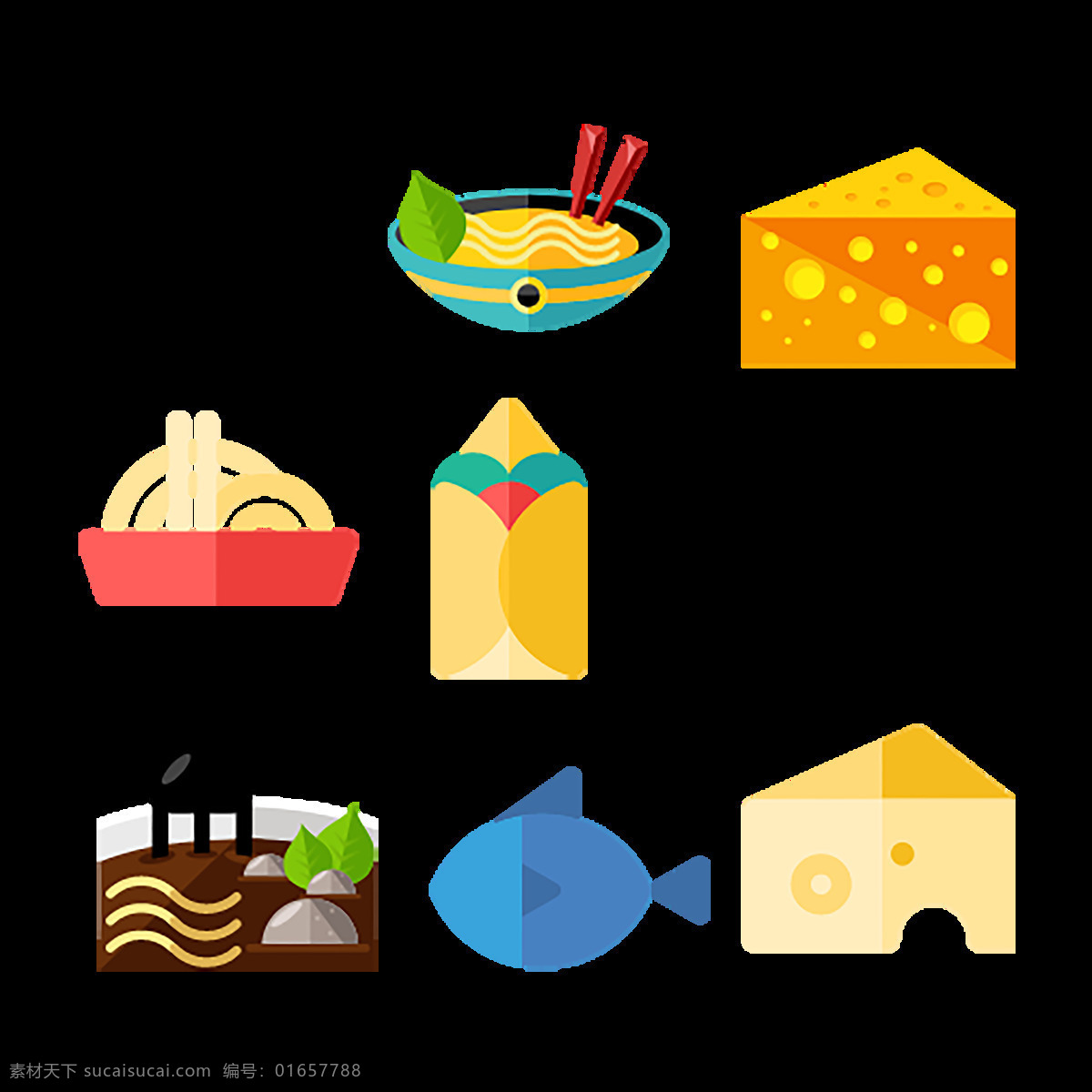 食物 食品 icon 图标素材 卡通图案 图案 卡通png 汉堡 奶油 蛋糕 糖 薯条 牛奶 热狗 披萨 扁平化png