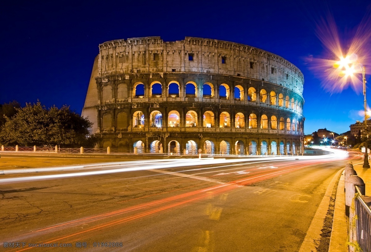 罗马 城市 夜景 圆形斗兽场 罗马竞技场 罗马夜景 城市风景 意大利 旅游景点 城市风光 环境家居