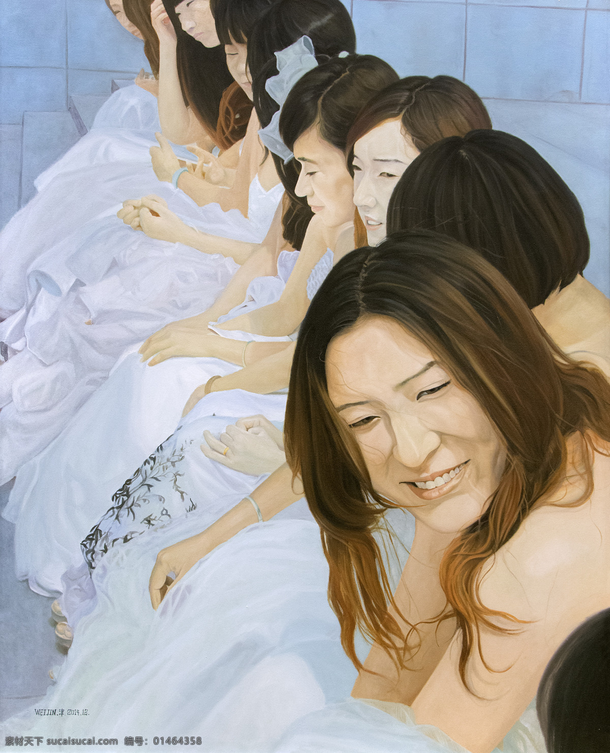 油画 青春纪念 魏津作品 都市女性油画 少女肖像 女子肖像 写实油画 油画人物 当代艺术 中国当代油画 中国当代绘画 中国油画 文化艺术 绘画书法
