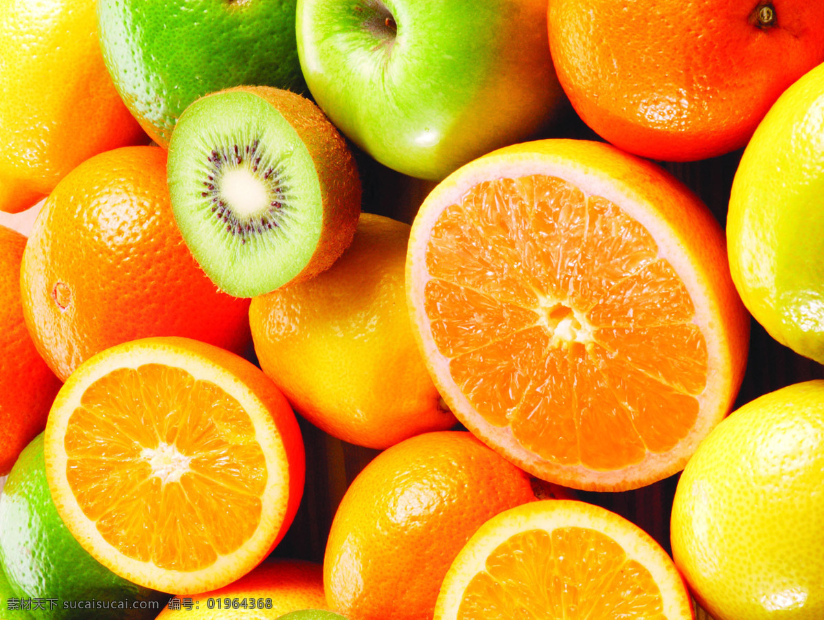 水果图 水果 橙子 五颜六色 各式各样 生物世界