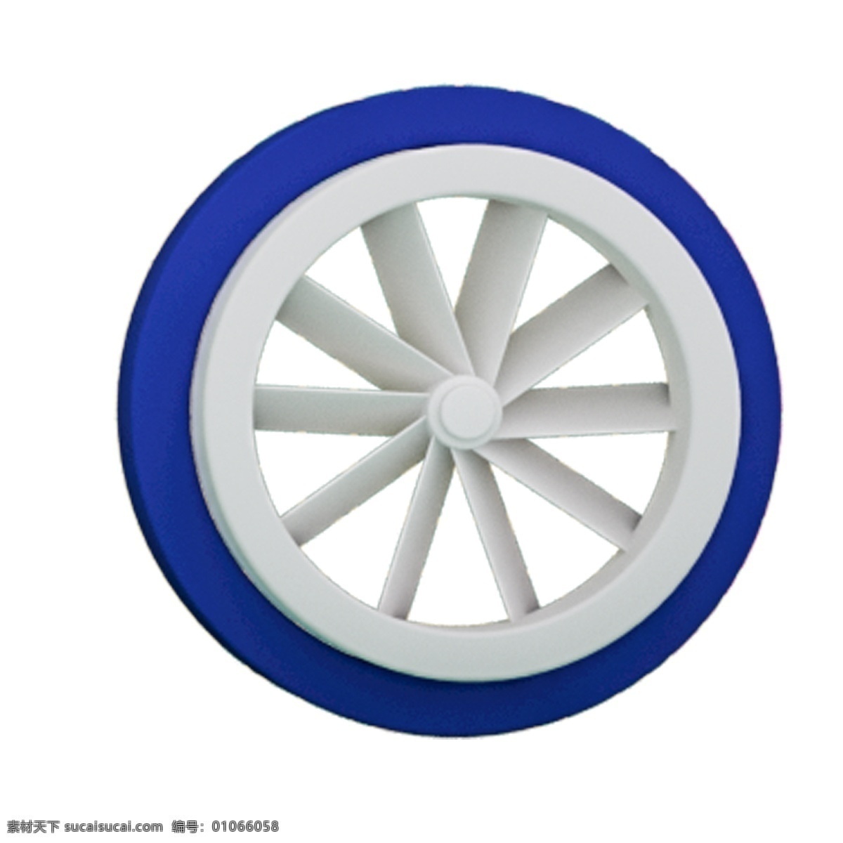 一个 蓝色 创意 轮子 免 抠 图 轮胎 风扇 免抠图 蓝色轮子 装饰品 装饰物