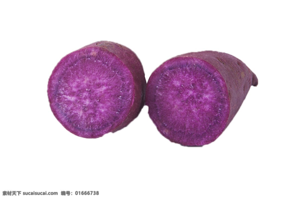 两个 切开 大紫 薯 鲜艳 新鲜 紫薯 糖心 香甜 软糯 蔬菜 美味 食物 地瓜 花青素 农家 种植 绿色食品 安全 食用