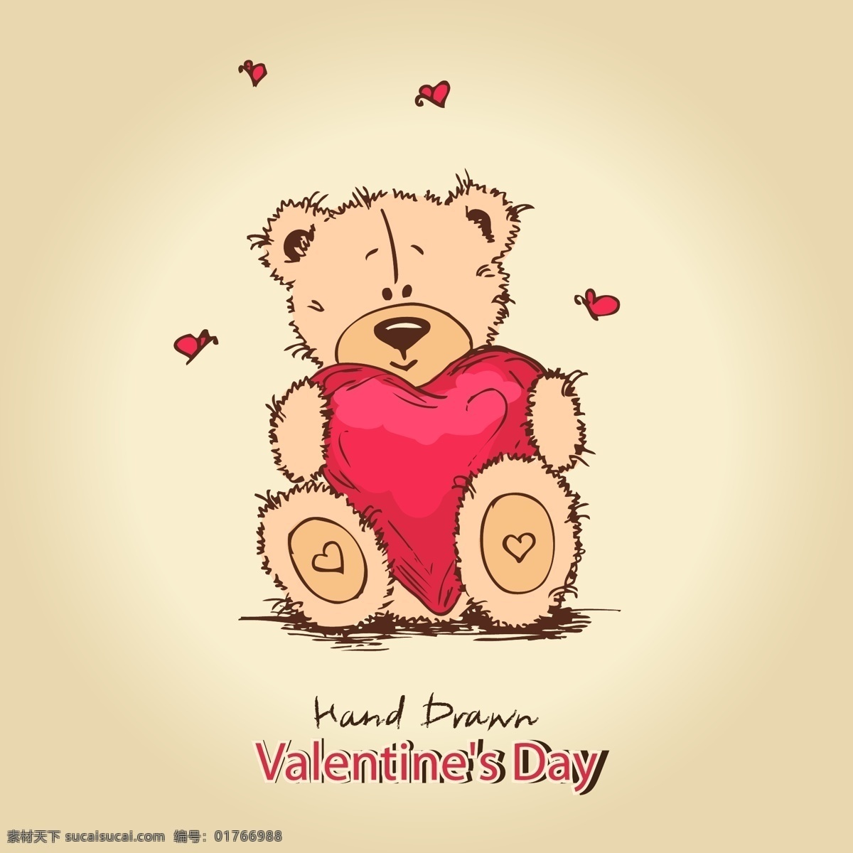 可爱 泰迪 熊 背景 矢量 day 爱心 卡通 模板 设计稿 手绘 素材元素 泰迪熊 线描 图案 valentines 源文件 矢量图