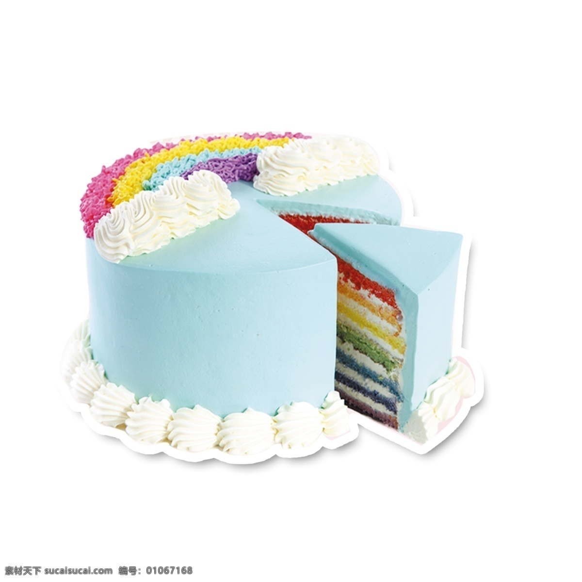 彩虹蛋糕 蛋糕 蓝色蛋糕 白色