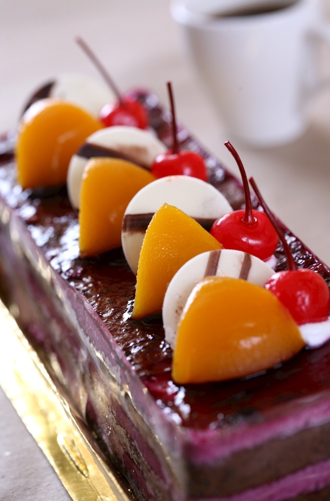 黄桃蛋糕 美味 水果 芒果 蛋糕 甜品 奶油 餐饮美食 西餐美食 菜品