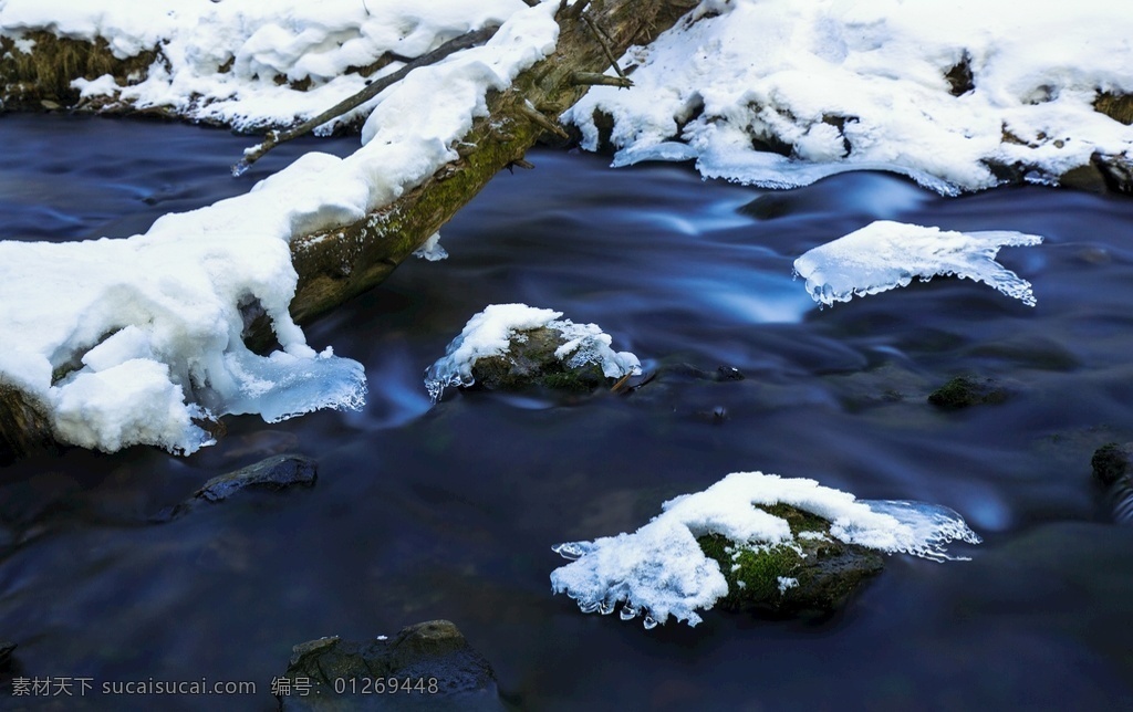 东北雪水河水 东北雪水 东北河水 山水 雪地 大雪 水结冰 冰水 摄影图片 自然景观 山水风景