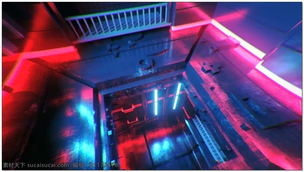 酷 炫 旋转 隧道 视频 红色 光芒 科幻 视频素材 动态视频素材