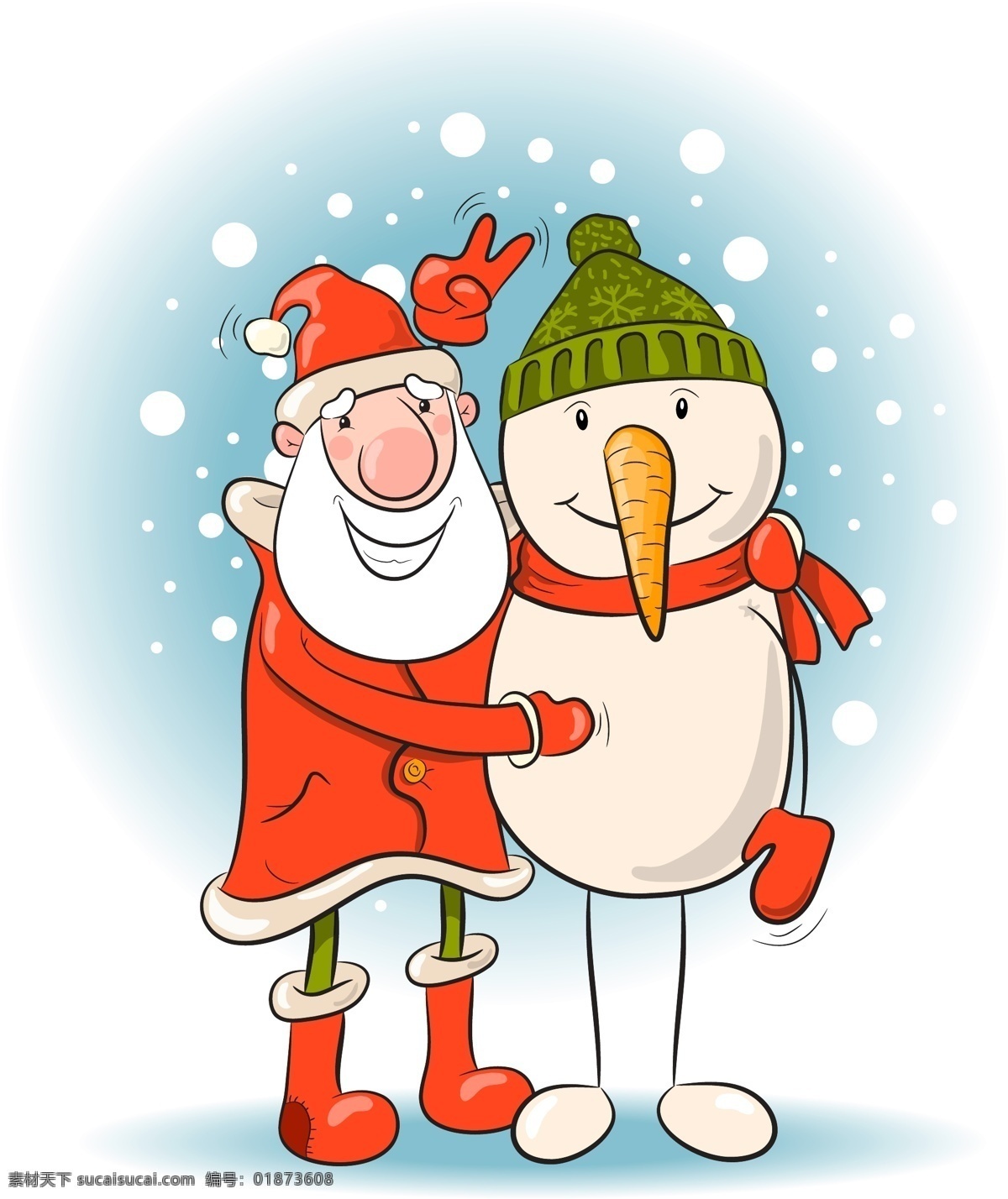 圣诞老人 雪人 圣诞节 圣诞 克劳斯 卡通圣诞 庆祝 雪花 文化艺术 节日庆祝