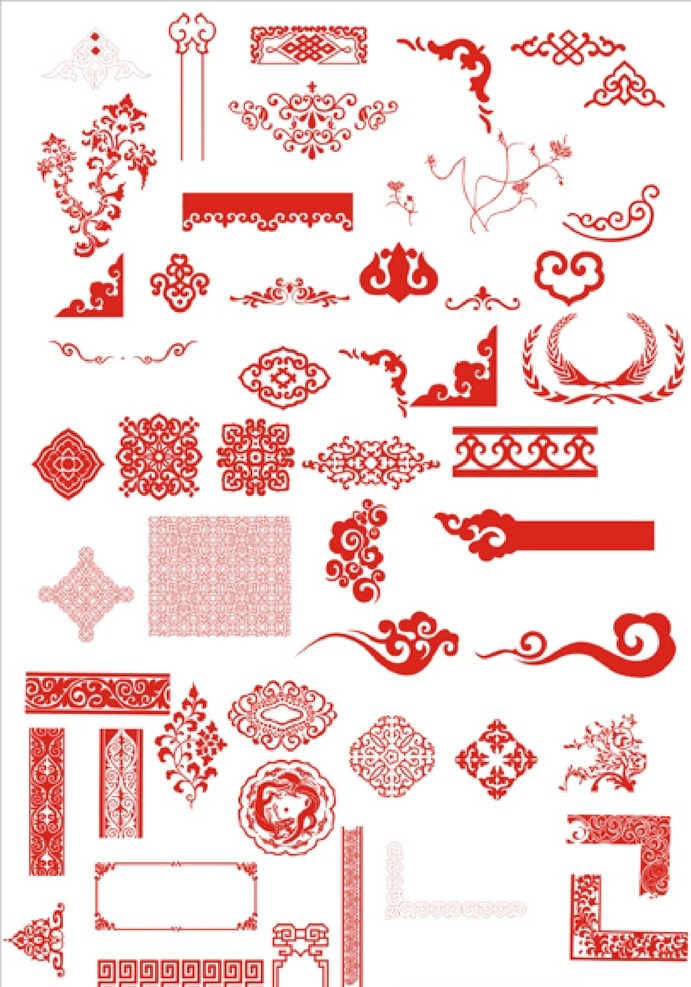 中国古典 精品 花纹 边框 中国 古典 装饰 文化艺术 传统文化