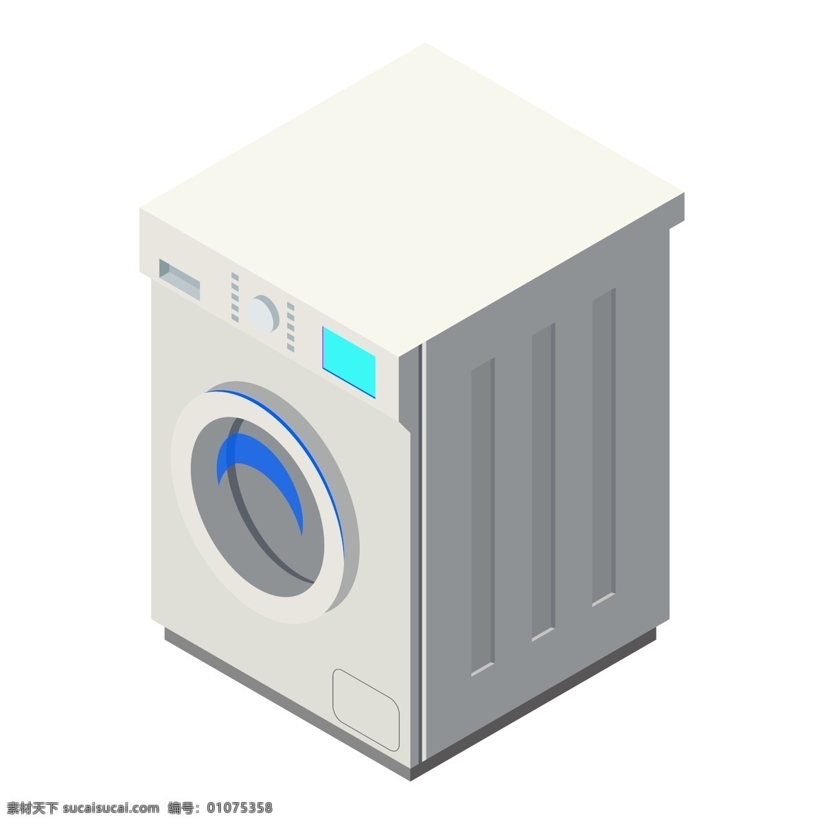 d 家用电器 滚筒 洗衣机 矢量 元素 2.5d 滚筒洗衣机 矢量元素