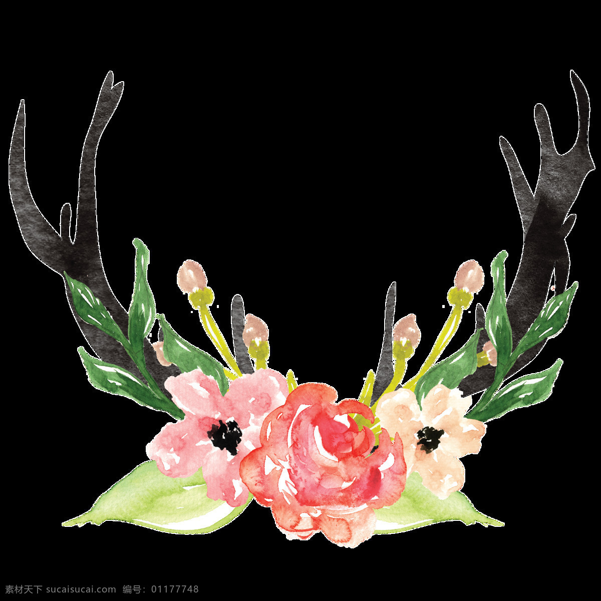精致 动物 花卉 卡通 透明 抠图专用 装饰 设计素材